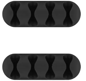 MicroConnect CABLEMANA-16 Floor Cable Holder Black 4-slot 2-pack