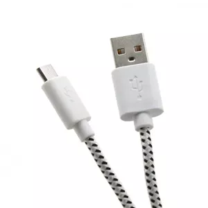 USB kabelis SBOX USB-1031W 1m USB 2.0 A uz Micro-USB A balts