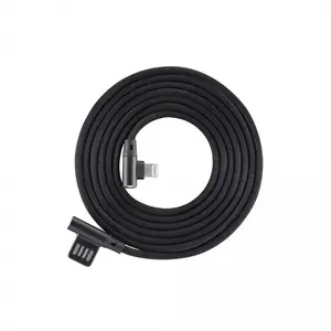 USB A Male to 8-pin iPhone Male 90° Cable SBOX 1.5m Black