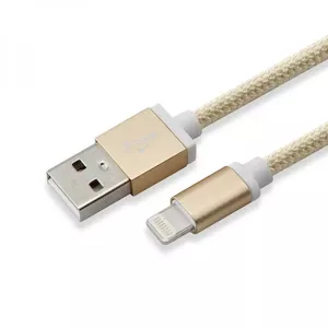 Mobile phone cable SBOX IPH7-G Gold 1.5 m USB A Lightning