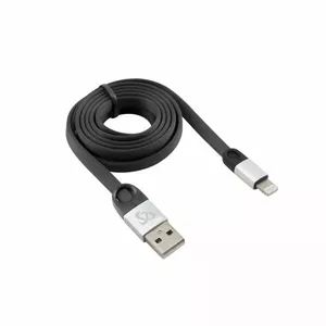USB cable SBOX 8-pin (Lightning) 2.4A, Black/Silver