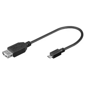 USB A Female to Micro USB Male Cable SBOX 0.1m