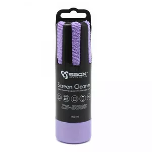 Ekrānu tīrīšanas līdzeklis Sbox CS-5005U 150 ml — displeju un stikla tīrītājs, violets