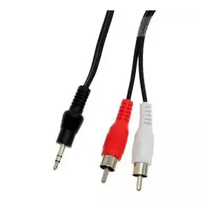 Sbox 3,5 mm M.->2 X RCA M, 2M 3,5-2RCA-M/M-2