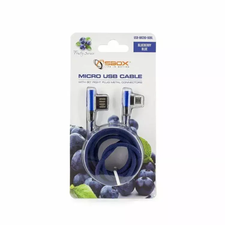 USB to Micro USB Cable SBOX 90° 1.5 m Photo 2