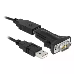 Серийный кабель DeLOCK 66286 USB Type-A DB-9 Черный 0.8 м