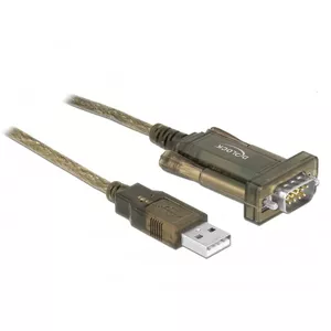 Серийный кабель DeLOCK 64073 USB Type-A DB-9 Прозрачный 2м