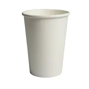 Disposable paper cup Papstar 300 ml — white, Ø8 cm, height 11.7 cm, max temp 90°C