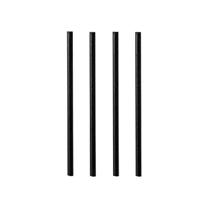 Vienreizlietojami papīra salmi dzērieniem Papstar 87510 — 150 mm garums, 7 mm diametrs, 500 gab., melni
