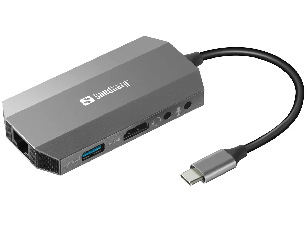 Sandberg USB-C 6in1 Travel Dock dokstacija