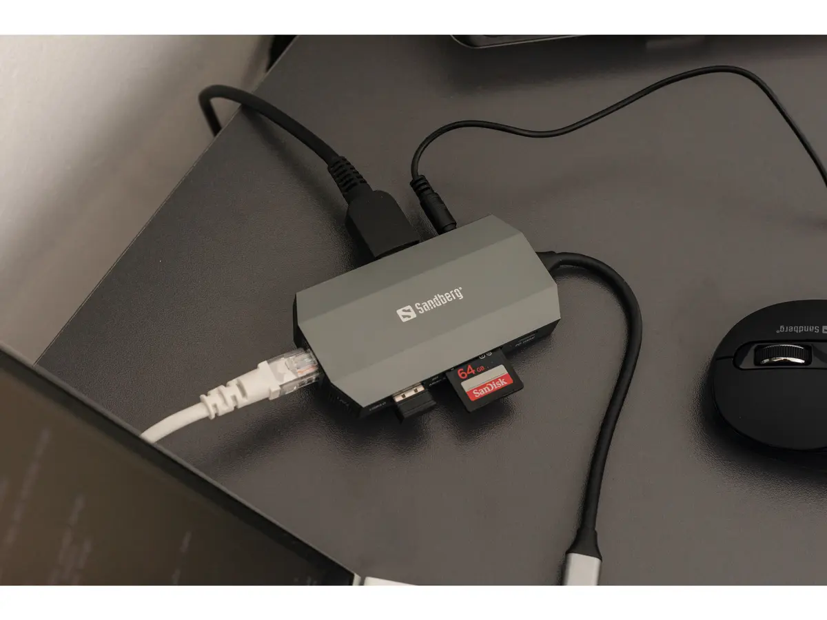 Sandberg USB-C 6in1 Travel Dock dokstacija Photo 3