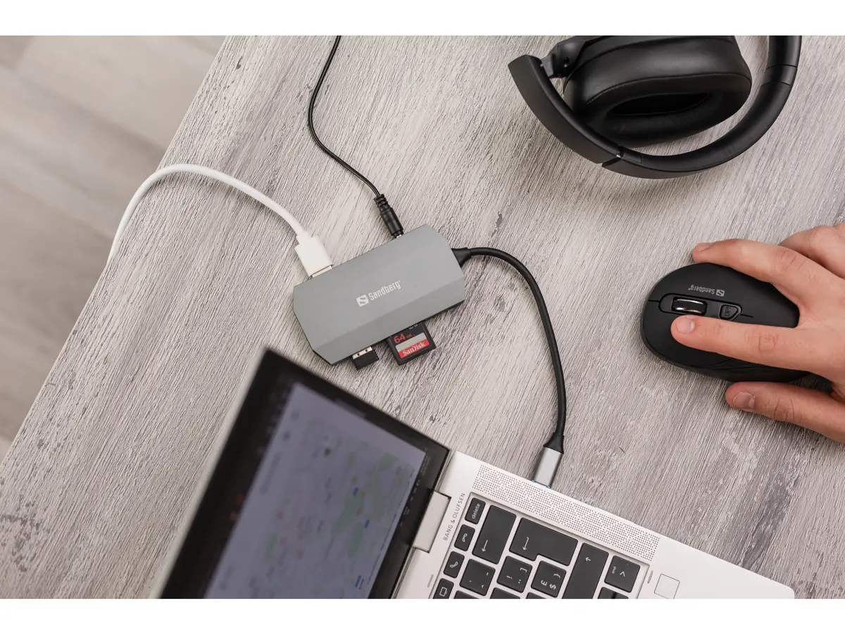 Sandberg USB-C 6in1 Travel Dock dokstacija Photo 7
