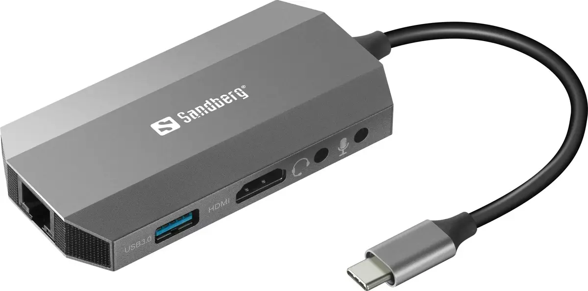 Sandberg USB-C 6in1 Travel Dock dokstacija Photo 8
