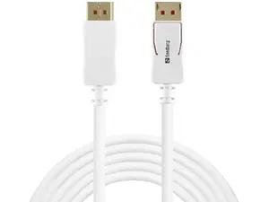 Sandberg DisplayPort 1.4 kabelis vīrietis pret vīrieti 8K 60Hz izšķirtspēja balts 2 metri