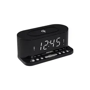 Alarm clock PEDEA FM model 55005300 with FM radio and Qi wireless charging, black
