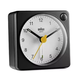 Braun BC02XBW Kvarca modinātājpulkstenis Melns, Balts