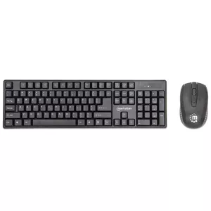 Keyboard Manhattan 178990 Mouse included Universal RF Wireless Black