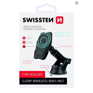 Car holder SWISSTEN WM1-HK2 with wireless charging and 1.2 m micro USB cable