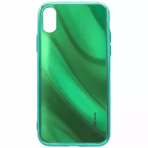 Защитный чехол Evelatus для iPhone X / XS — водяная рябь, электропокрытие, зелёный