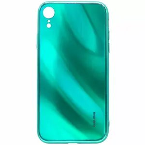 Protective phone case Evelatus for iPhone XR — Water Ripple electroplating, green