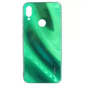 Protective phone case Evelatus for Xiaomi Note 7 — water ripple electroplating tempered glass, green