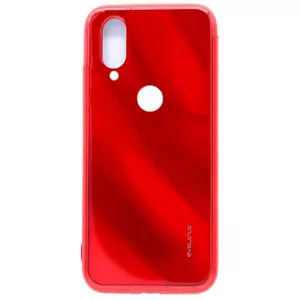 Tempered Glass Phone Case Evelatus for Xiaomi Redmi 7 — Water Ripple Electroplating, Red