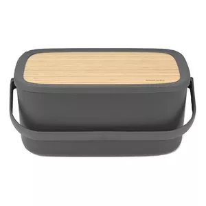 Bread Box Brabantia 128264 Rectangular Black Wood