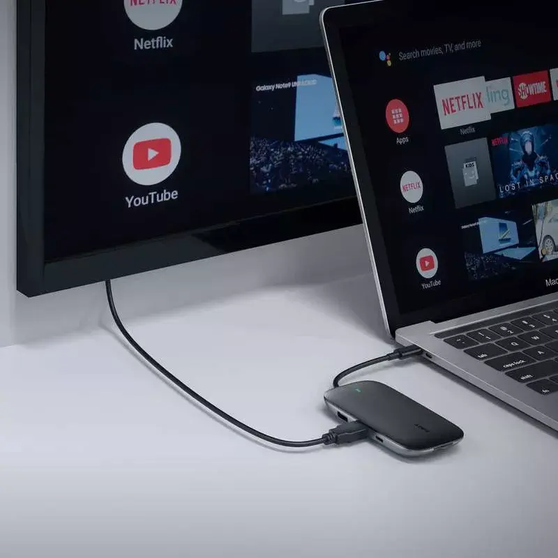 Док-станция AUKEY CB-C71 — 3x USB‑C, HDMI, RJ‑45 Photo 3