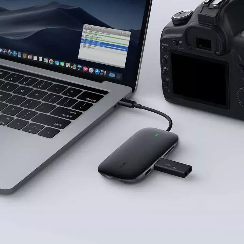 Док-станция AUKEY CB-C71 — 3x USB‑C, HDMI, RJ‑45 Photo 6