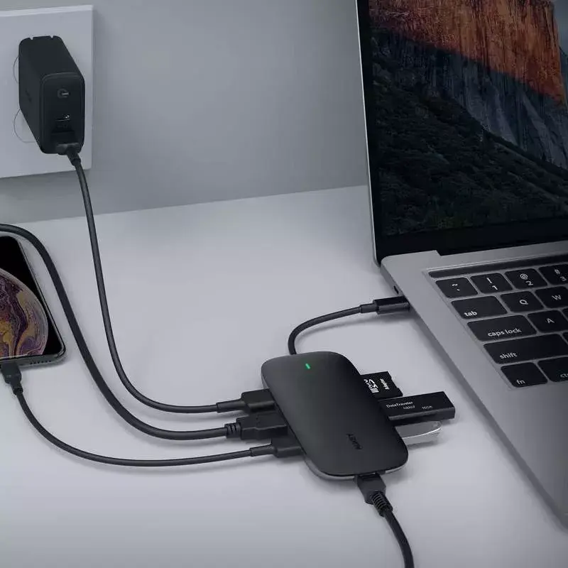 Док-станция AUKEY CB-C71 — 3x USB‑C, HDMI, RJ‑45 Photo 8
