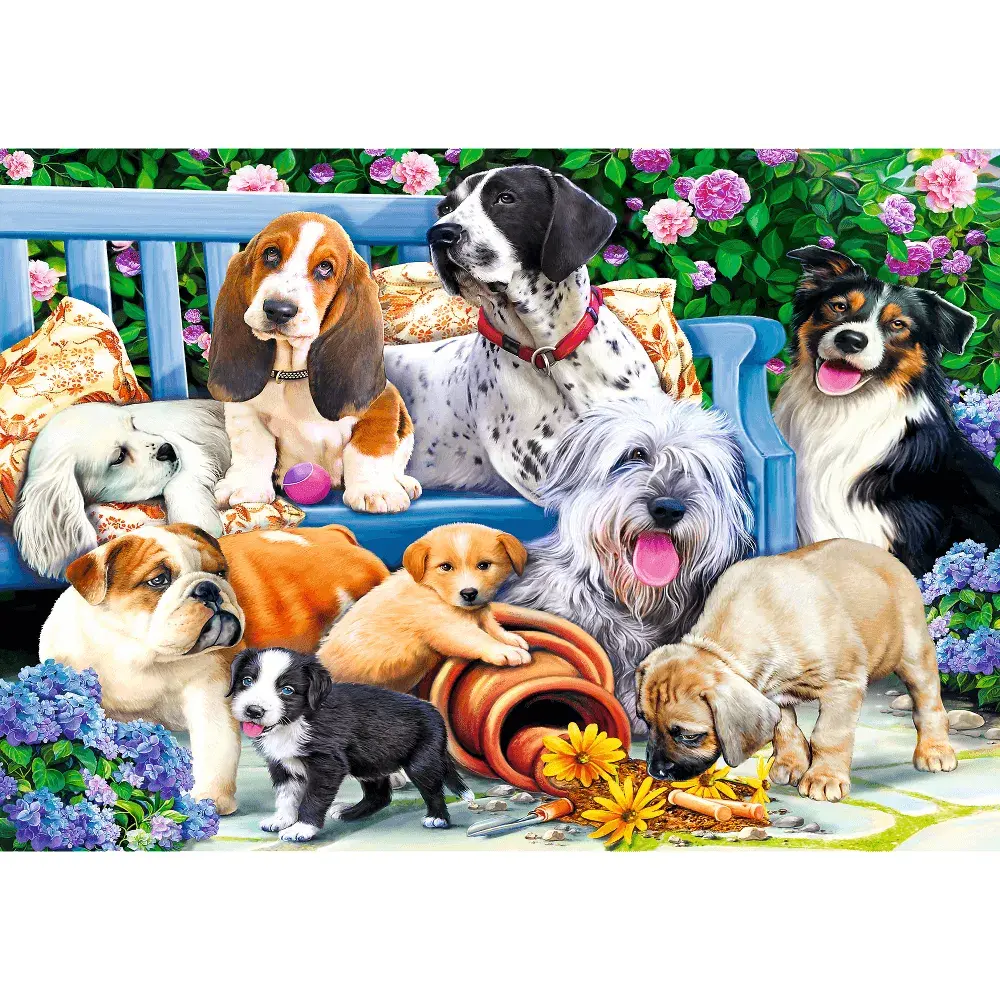 TREFL puzle Dogs in the garden — 1000 gab. Photo 2