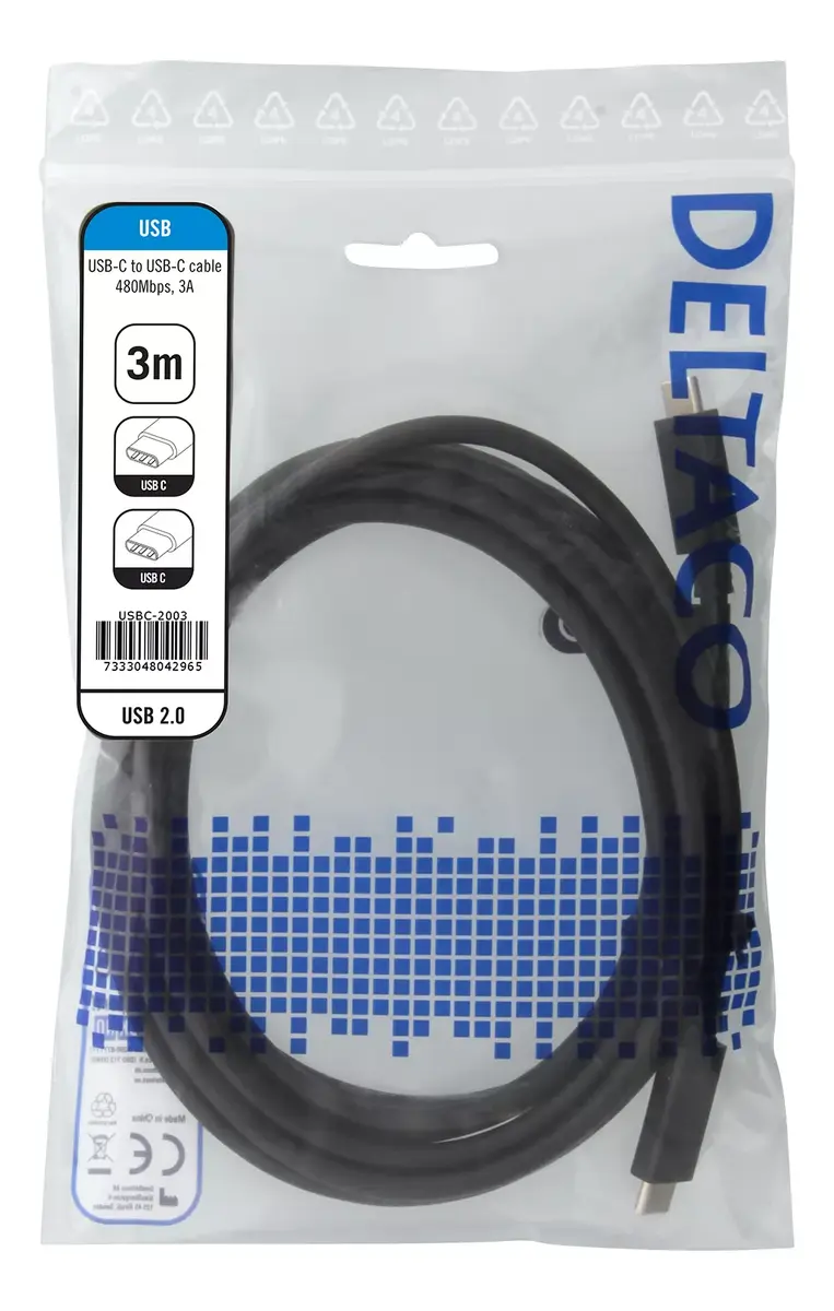 USB Cable Deltaco USBC-2003 Photo 2