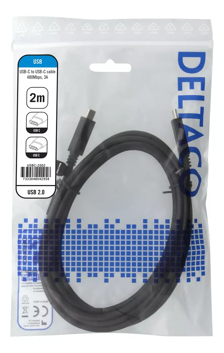 USB kabelis Deltaco USBC-2002 Photo 2