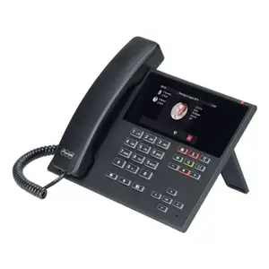 Analogs telefons Auerswald COMfortel D-400 ar 4.3" TFT displeju, vadu klausule, melns