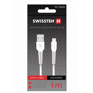 Swissten Basic Fast Charge 3A Lightning (MD818ZM/A) Datu un Uzlādes Kabelis 1m Balts