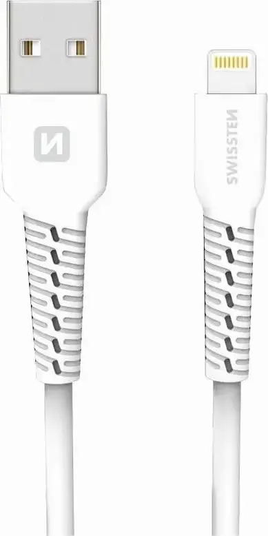Datu un uzlādes kabelis SWISSTEN SW-BA-LIGH-3A-1M-WH