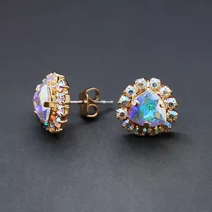 Auskari "Bermudu Trīsstūris IV (Aurore Boreale)" ar Swarovski™ kristāliem