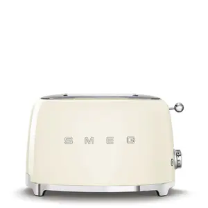 Тостер Smeg 50's Style TSF01CREU кремовый на 2 ломтика 950 Вт в корпусе из нержавеющей стали с функцией размораживания