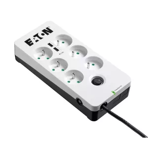 Сетевой фильтр EATON Protection Box 6 USB FR — 6 розеток Type E, 2 USB, кабель 1.5 м, 2500 W пик