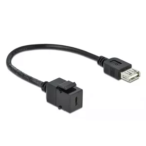 Модуль Keystone DeLOCK 86384 Плоский Черный USB C