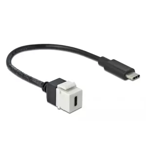 Модуль Keystone DeLOCK 86399 Плоский Черный Белый USB C
