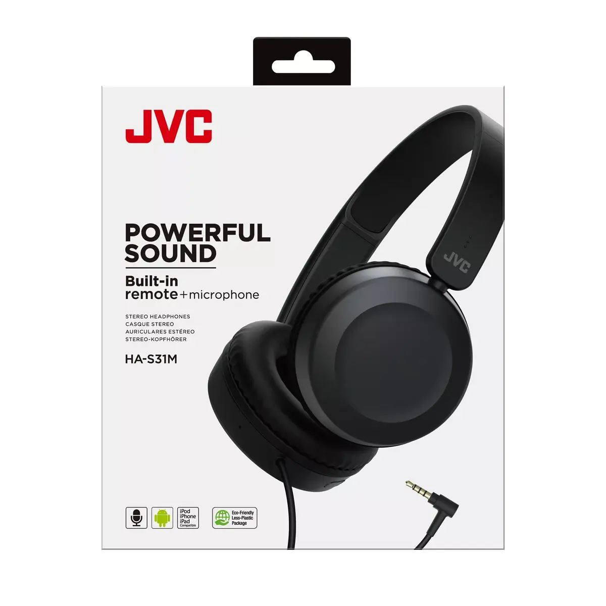 Наушники JVC Powerful Sound Wired On Ear Black Photo 6