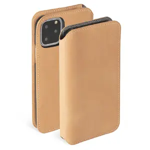 Phone wallet Krusell Sunne priekš Apple iPhone 11 Pro Max — vintage nude, vāciņš ar karšu nodalījumiem