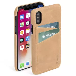 Vāks Krusell Sunne 2 Card Cover iPhone XS Max 16.5 cm Bežs