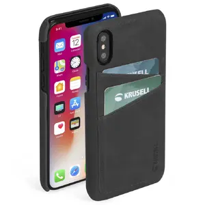Vāks Krusell Sunne 2 Card Cover iPhone XS Max Melns