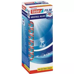 Скотч Tesa Film 58259 прозрачный, 33 м × 15 мм, упаковка 10 рулонов