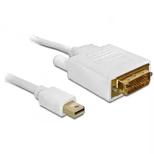 DELOCK Mini DisplayPort to DVI‑I 24‑pin cable 1 m, white (MiniDP to DVI‑I)