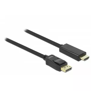 Video cable adapter DeLOCK 82435 3m HDMI Displayport Black