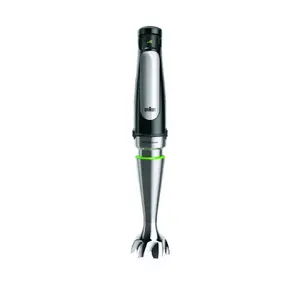 Погружной блендер BRAUN MQ 7087X — 1000 Вт, чаша 1.2 л, измельчитель 0.35 л, лезвия из нержавеющей стали, чёрно-стальной