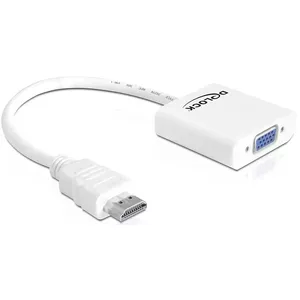 Video kabeļa adapteris DeLOCK 65346 VGA D-Sub uz HDMI Type A balts